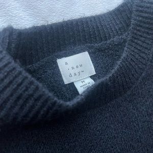 A New Day Cozy Oversized Long Sleeve Pullover Sweaterdress Size: M in black NWT